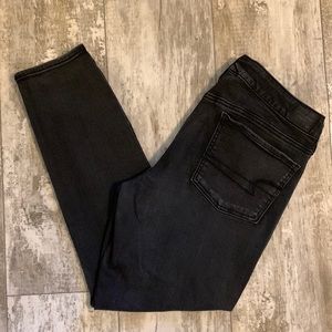 AE distressed black jeggings